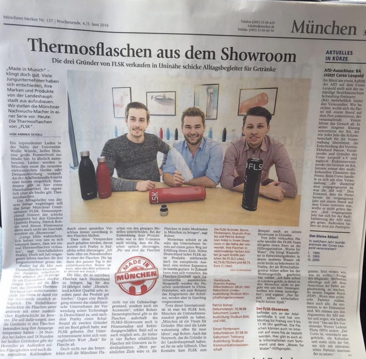 Münchner Merkur über FLSK