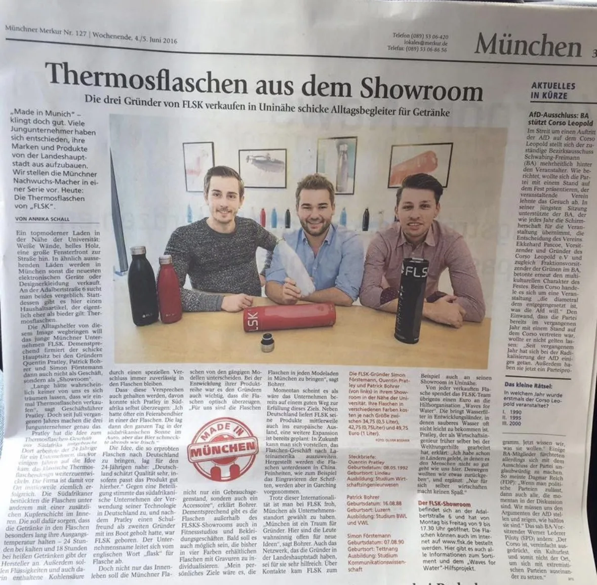 Münchner Merkur über FLSK